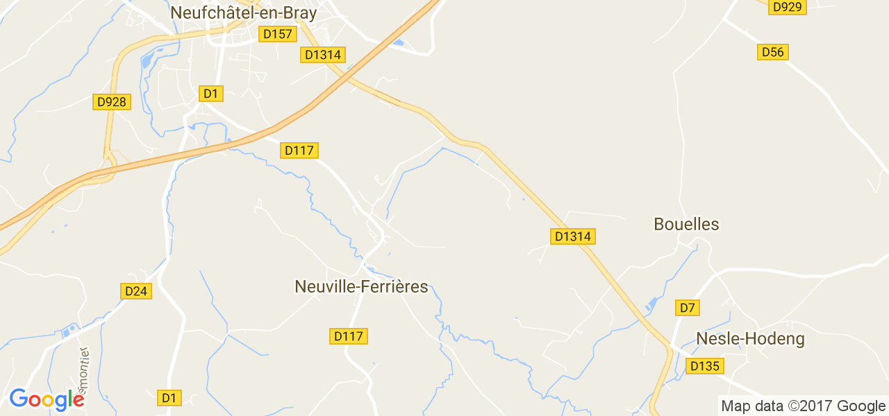 map de la ville de Neuville-Ferrières