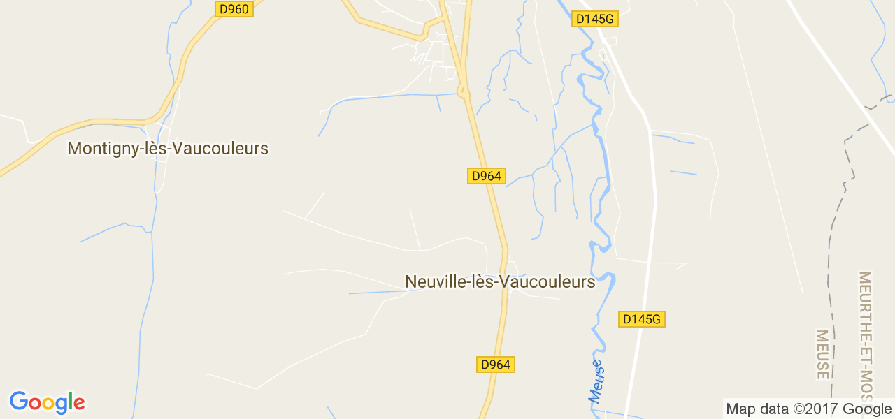 map de la ville de Neuville-lès-Vaucouleurs