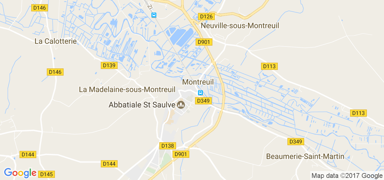 map de la ville de Neuville-sous-Montreuil