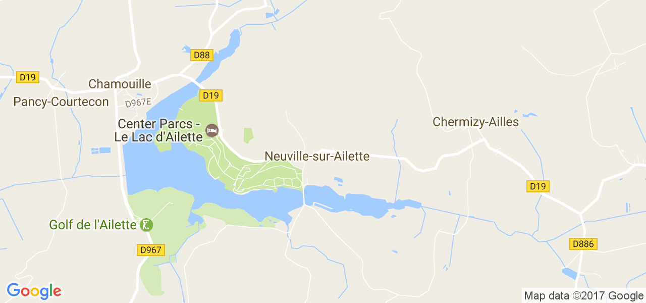 map de la ville de Neuville-sur-Ailette