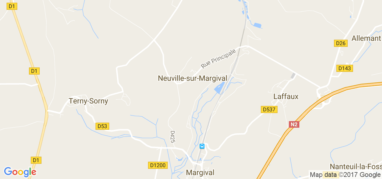 map de la ville de Neuville-sur-Margival