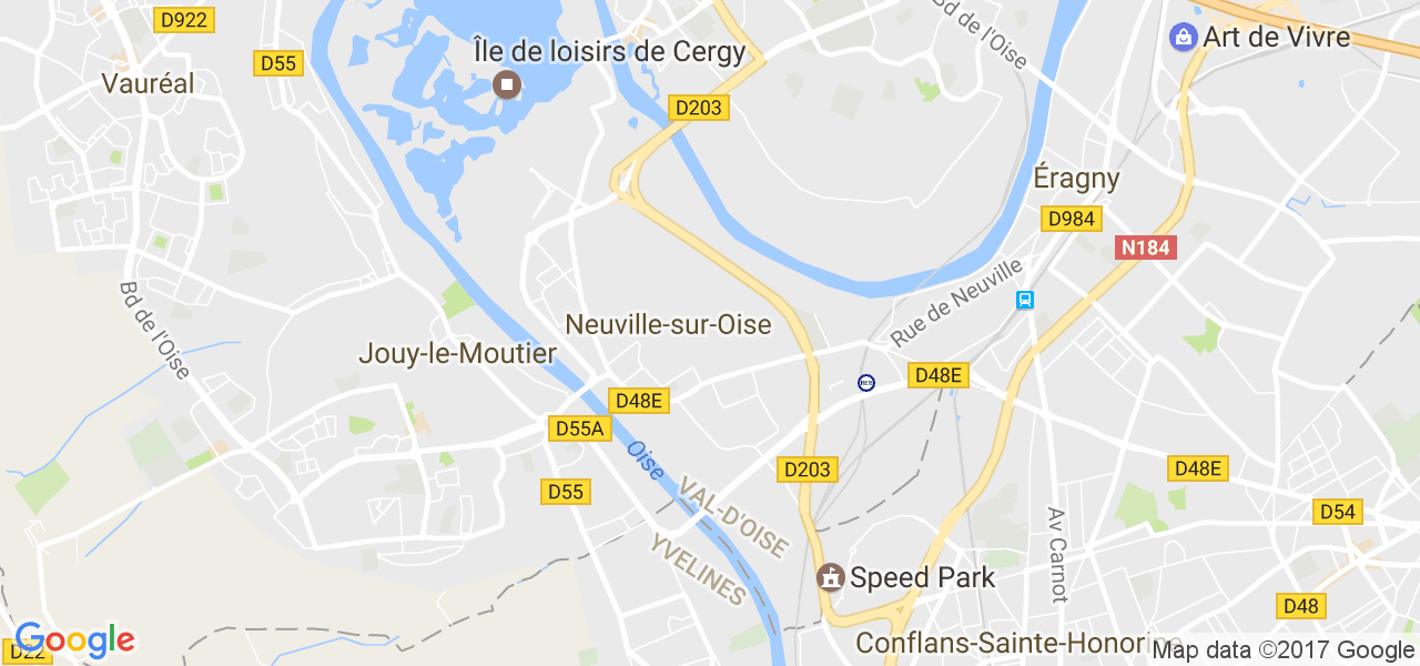 map de la ville de Neuville-sur-Oise