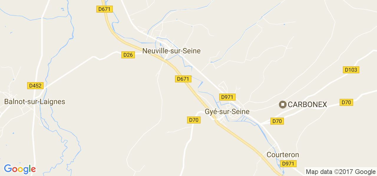 map de la ville de Neuville-sur-Seine