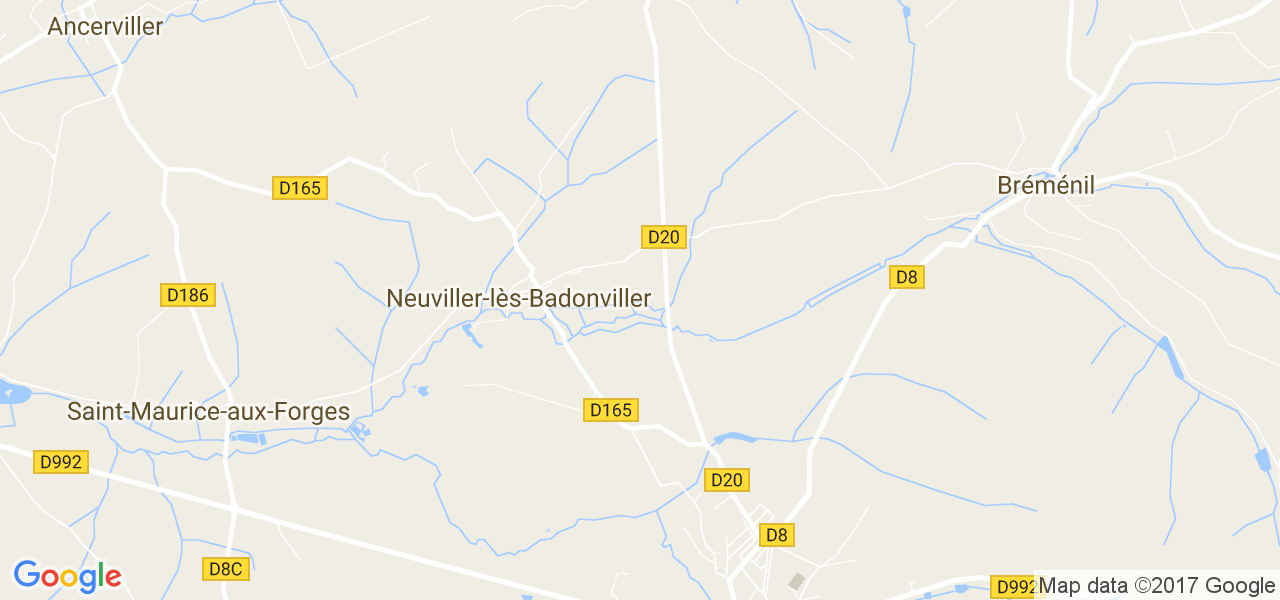 map de la ville de Neuviller-lès-Badonviller