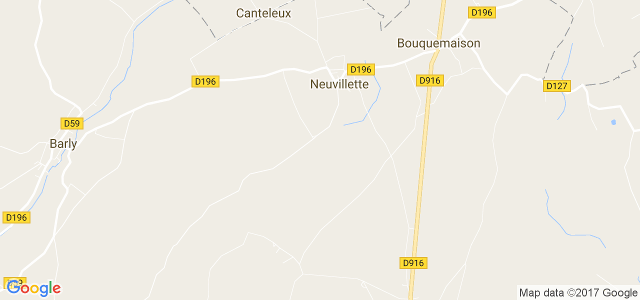 map de la ville de Neuvillette