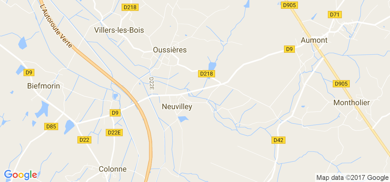 map de la ville de Neuvilley