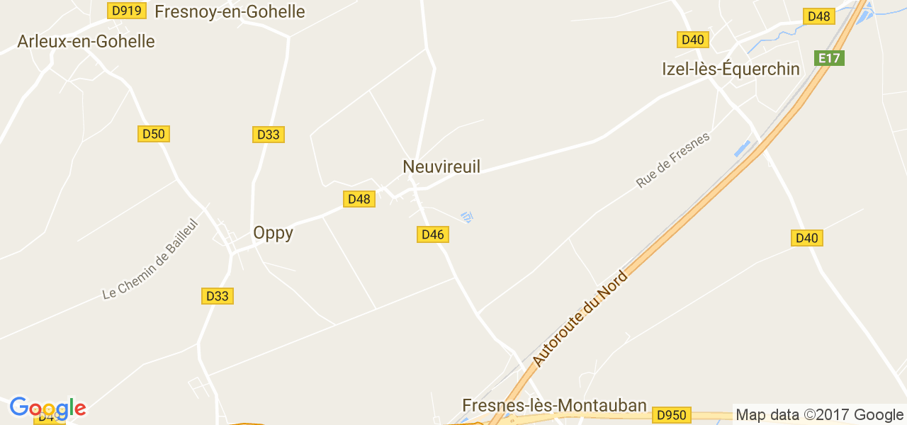 map de la ville de Neuvireuil