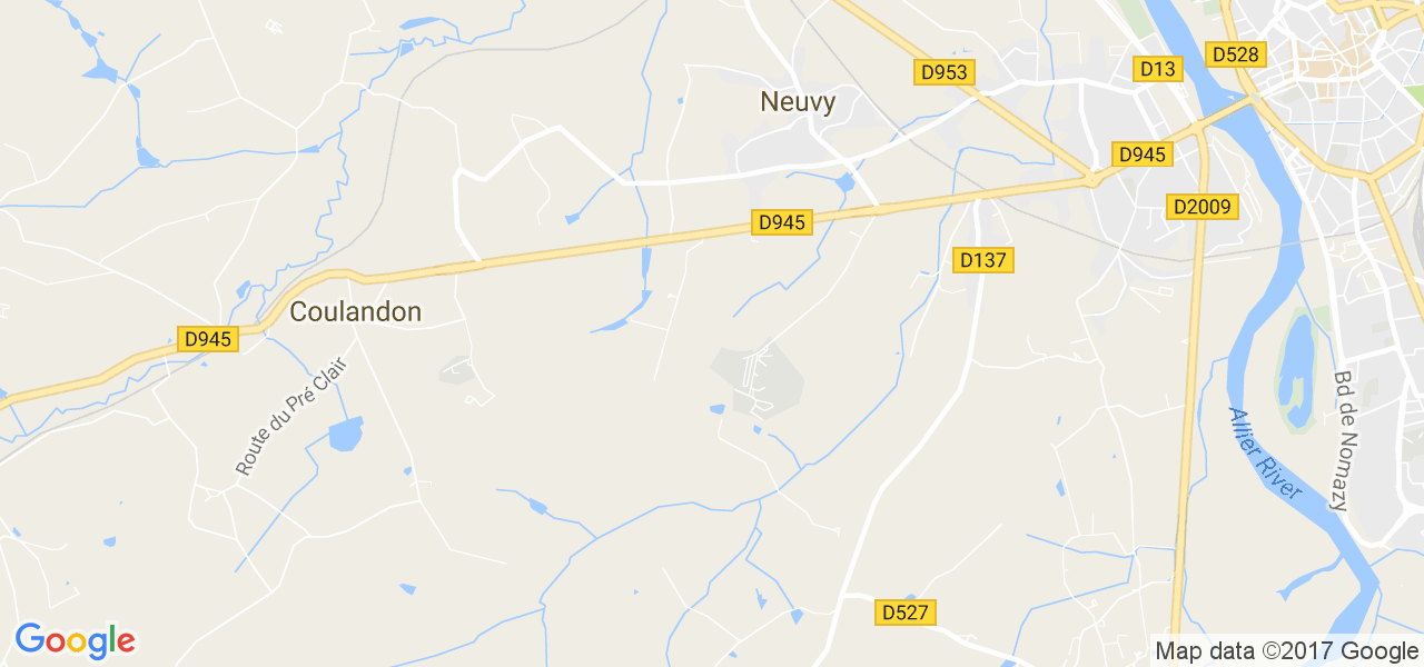 map de la ville de Neuvy