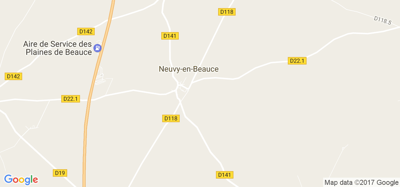 map de la ville de Neuvy-en-Beauce