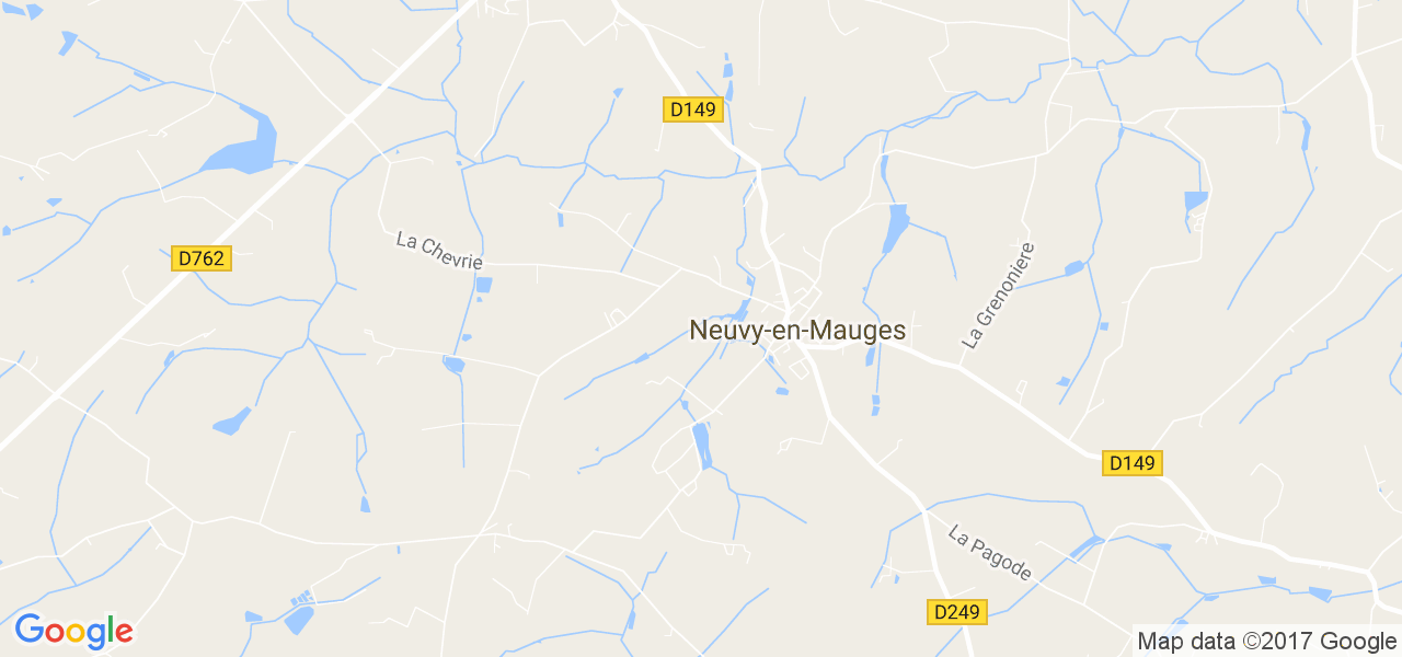 map de la ville de Neuvy-en-Mauges