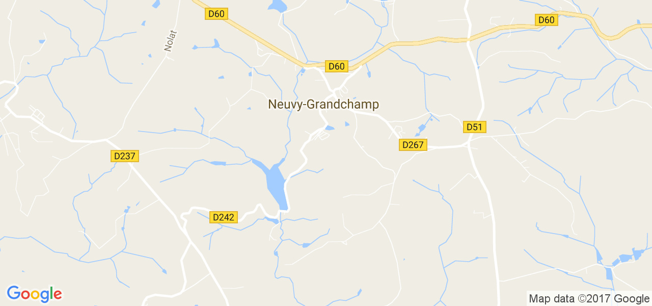 map de la ville de Neuvy-Grandchamp