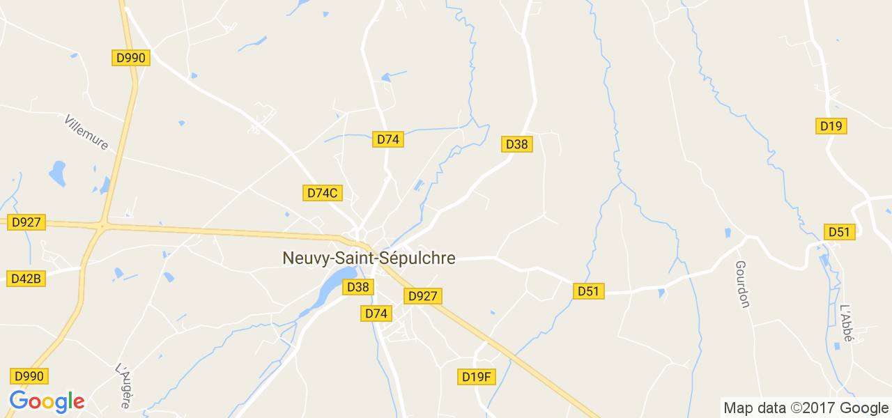 map de la ville de Neuvy-Saint-Sépulchre