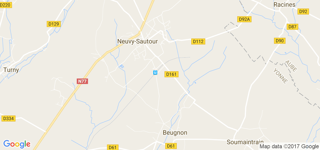 map de la ville de Neuvy-Sautour