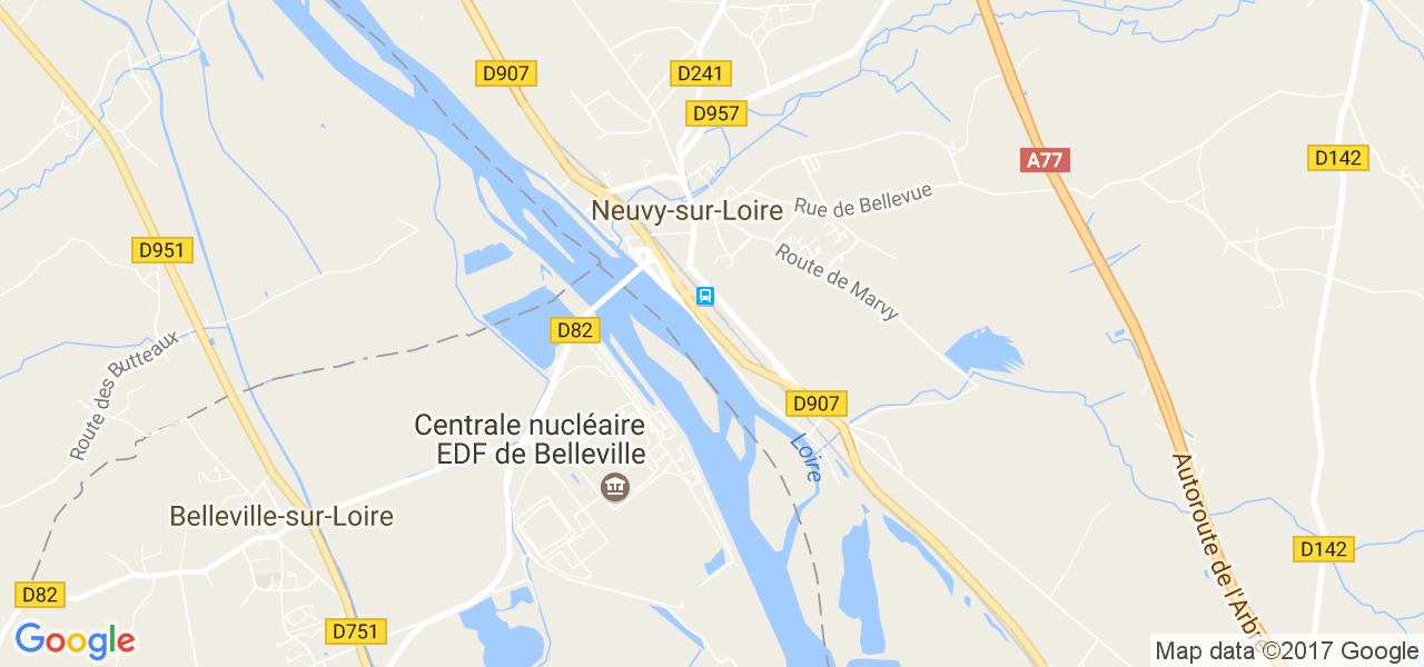 map de la ville de Neuvy-sur-Loire