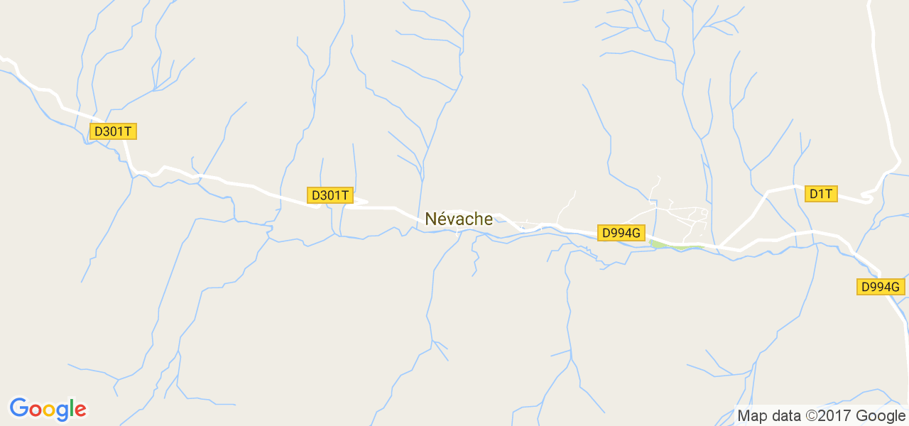 map de la ville de Névache