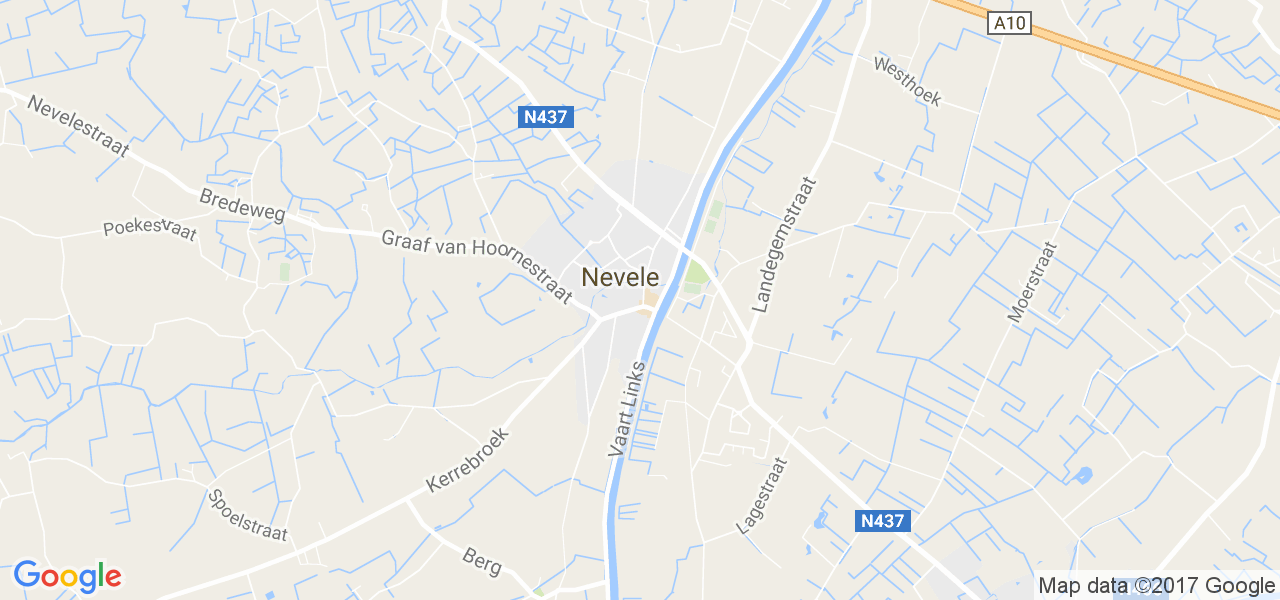 map de la ville de Nevele