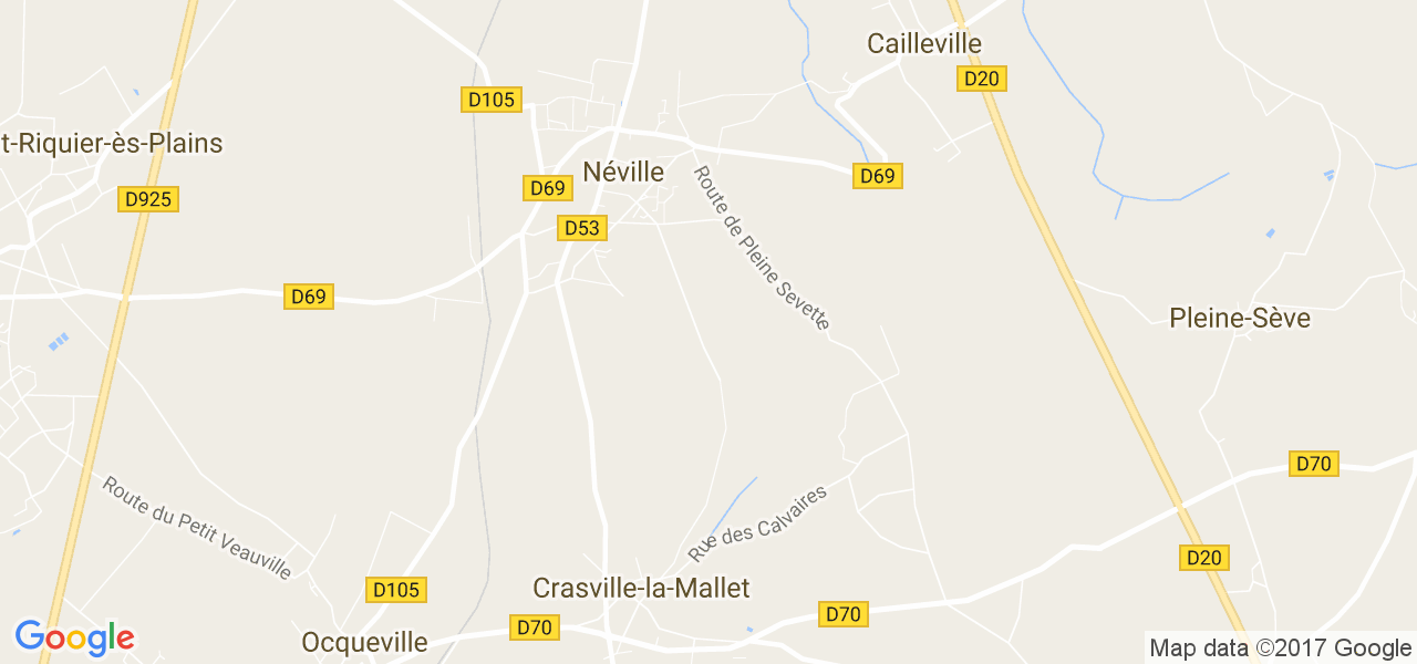 map de la ville de Néville