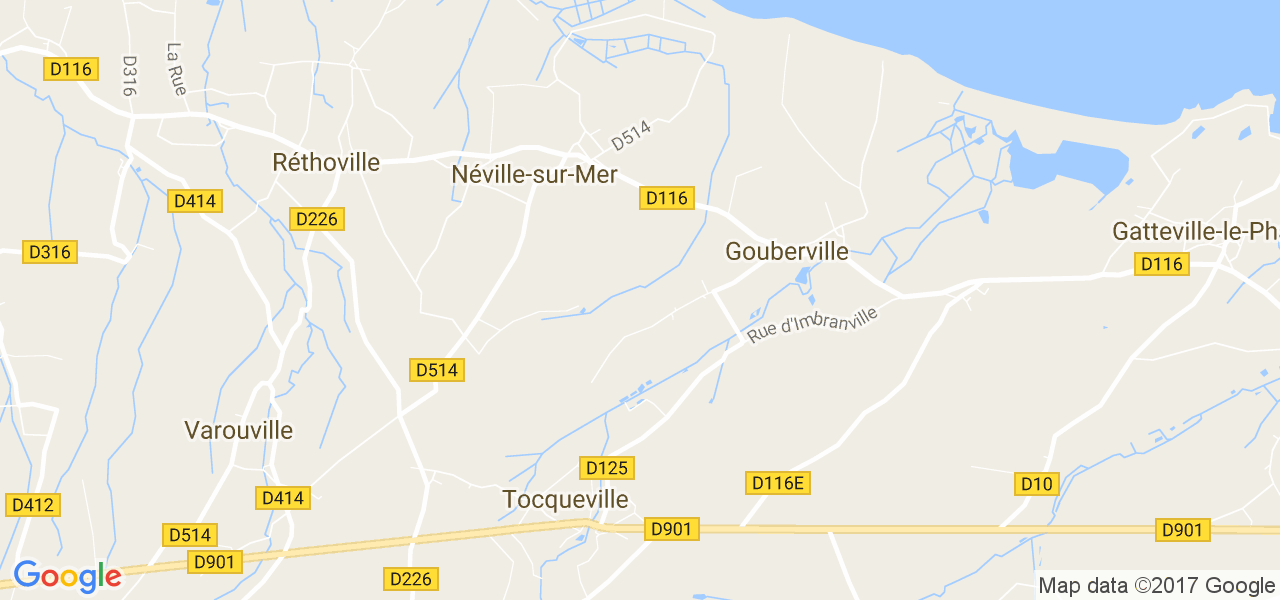 map de la ville de Néville-sur-Mer