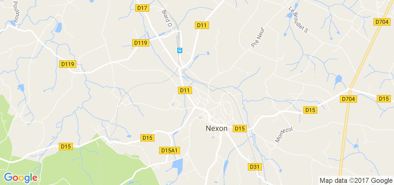 map de la ville de Nexon