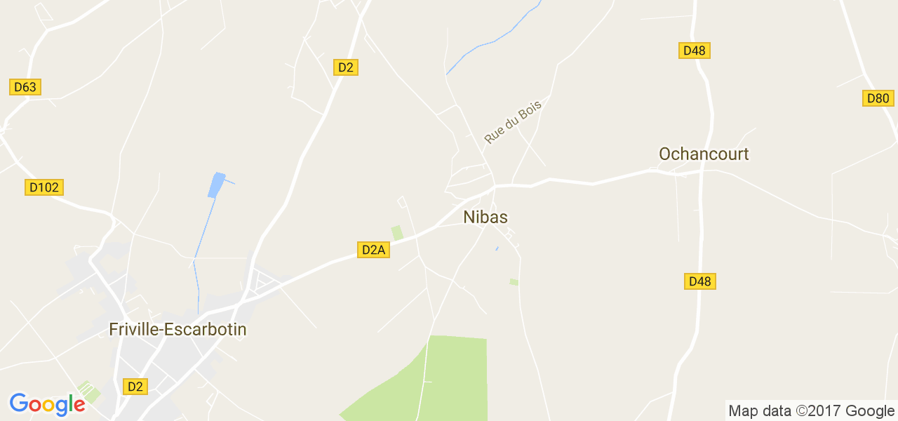 map de la ville de Nibas