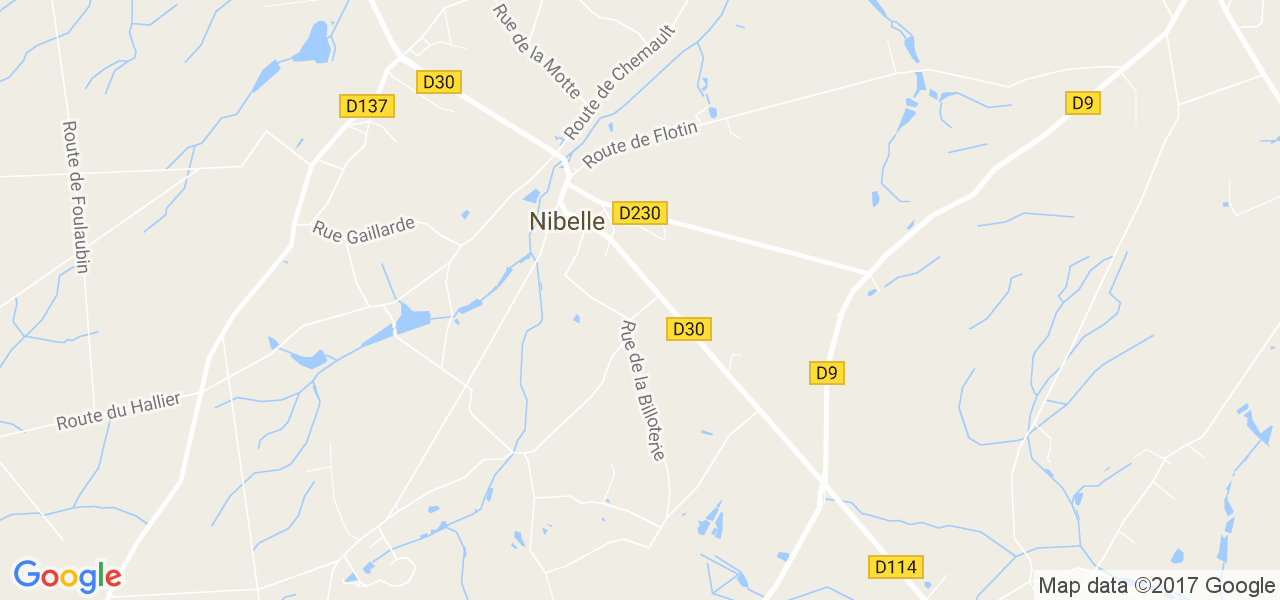 map de la ville de Nibelle