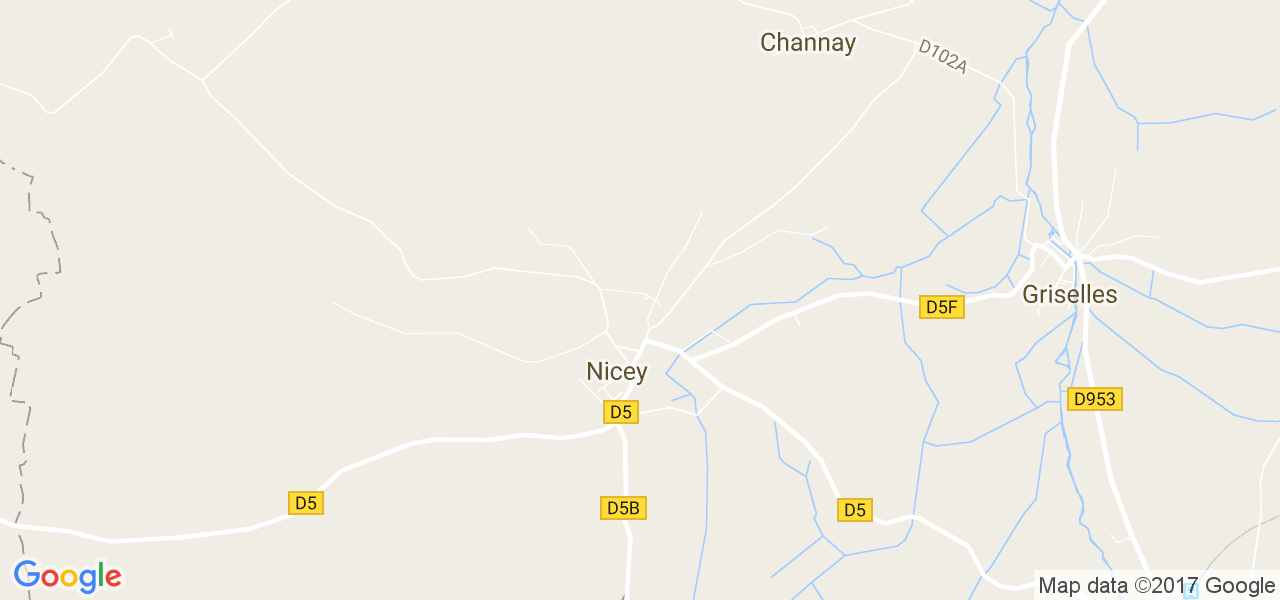 map de la ville de Nicey