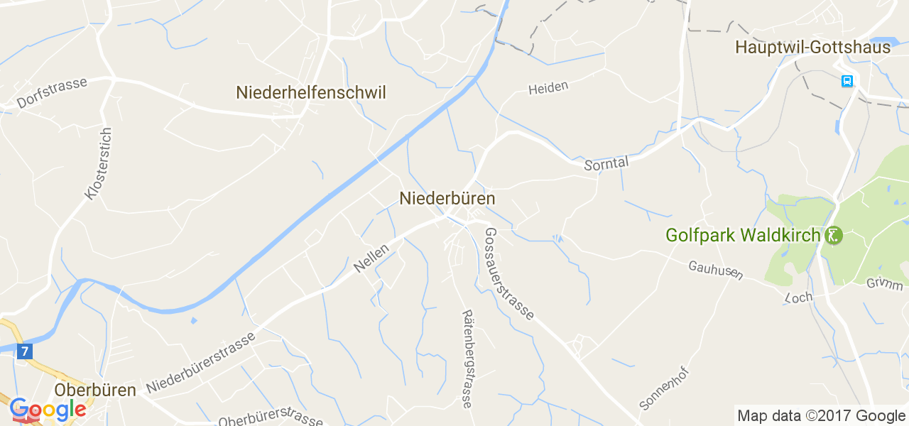 map de la ville de Niederbüren