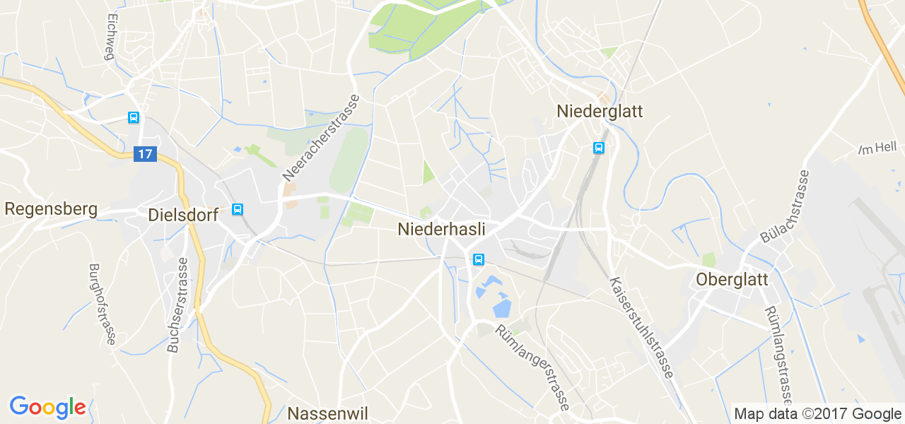 map de la ville de Niederhasli