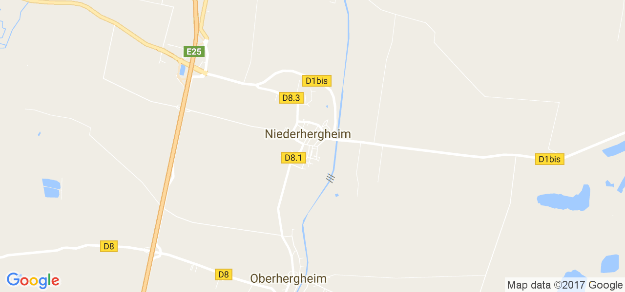 map de la ville de Niederhergheim