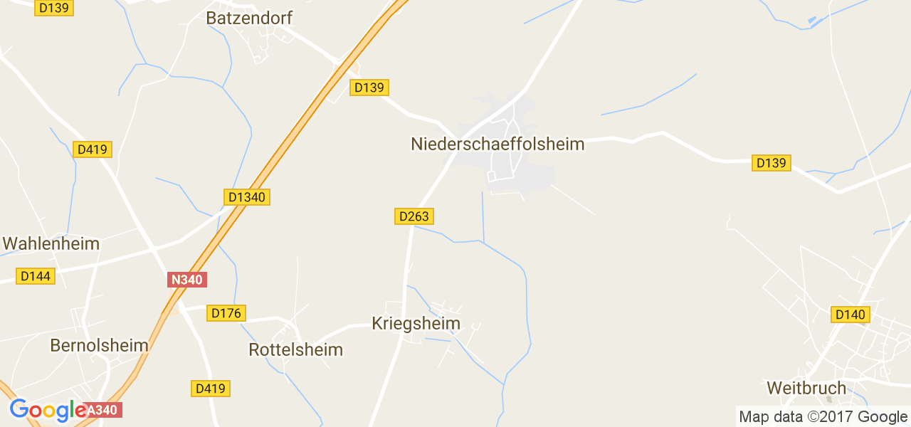 map de la ville de Niederschaeffolsheim