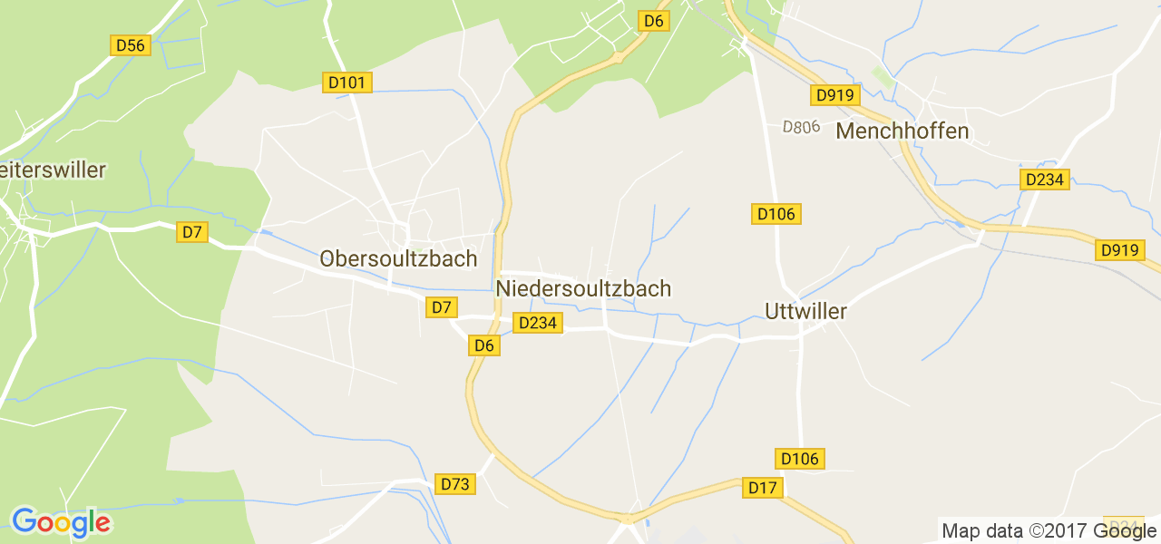 map de la ville de Niedersoultzbach