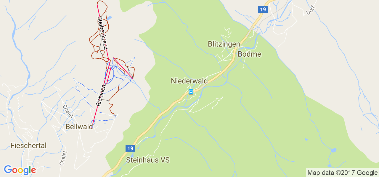 map de la ville de Niederwald