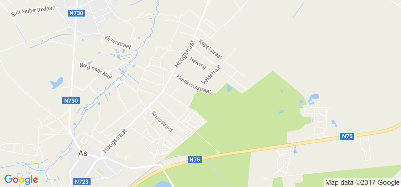 map de la ville de Niel-Bij-As