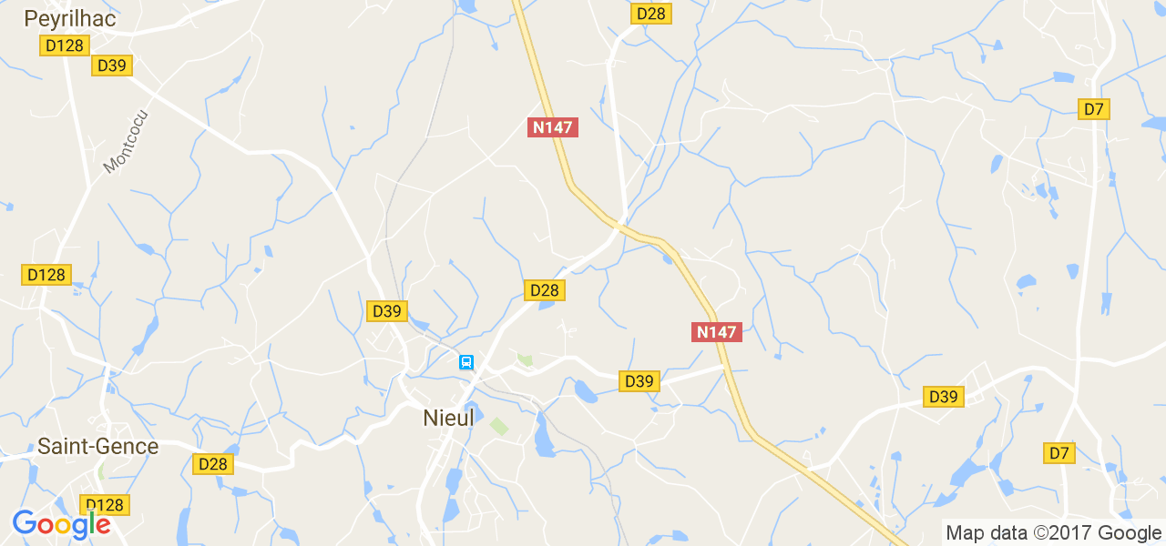 map de la ville de Nieul