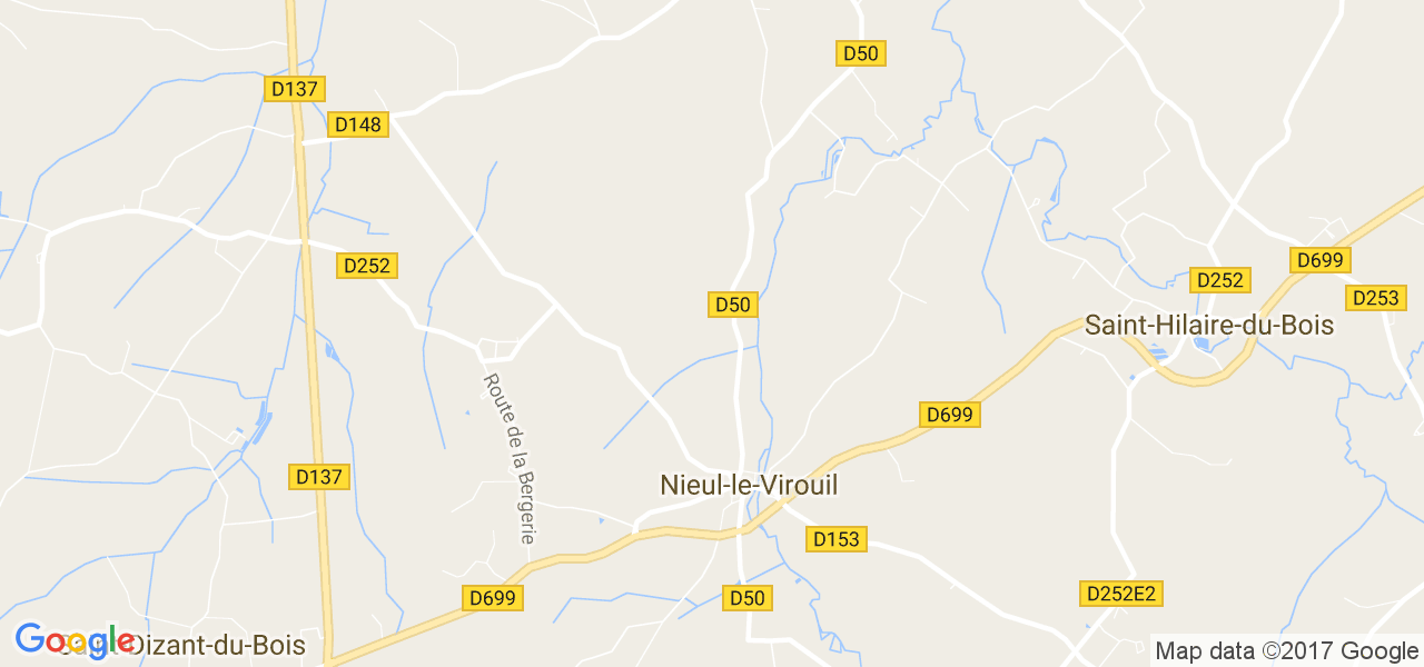 map de la ville de Nieul-le-Virouil