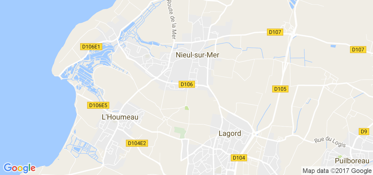 map de la ville de Nieul-sur-Mer