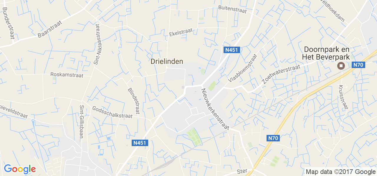 map de la ville de Nieuwkerken-Waas