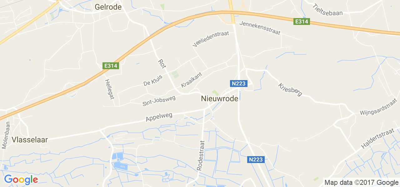 map de la ville de Nieuwrode