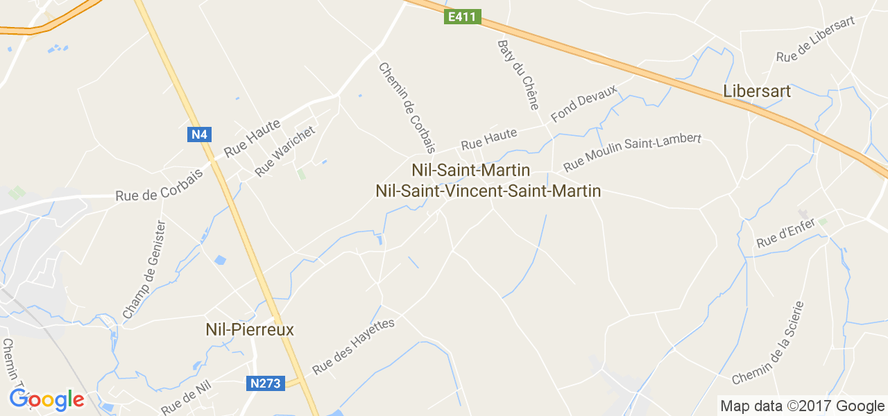 map de la ville de Nil-Saint-Vincent-Saint-Martin