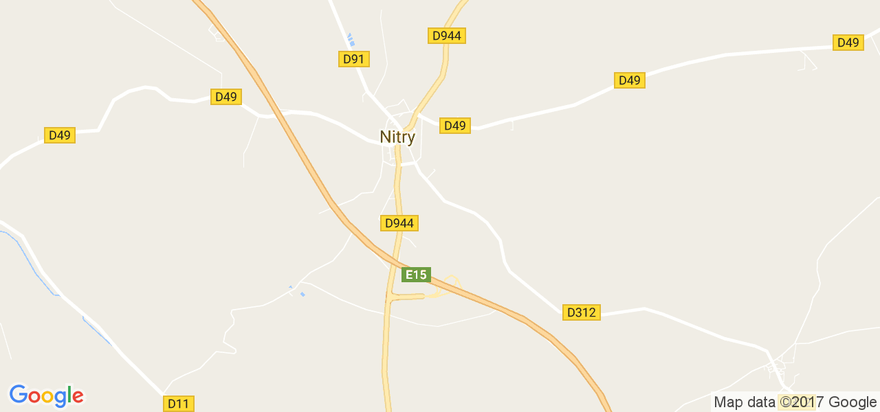 map de la ville de Nitry