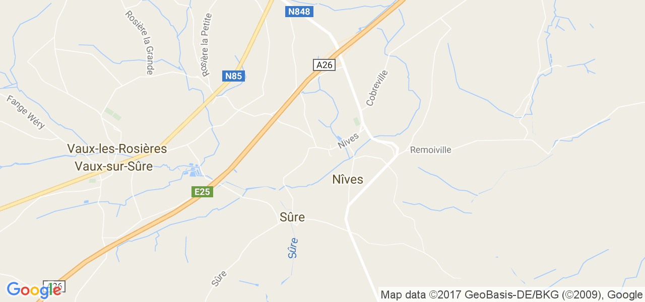 map de la ville de Nives