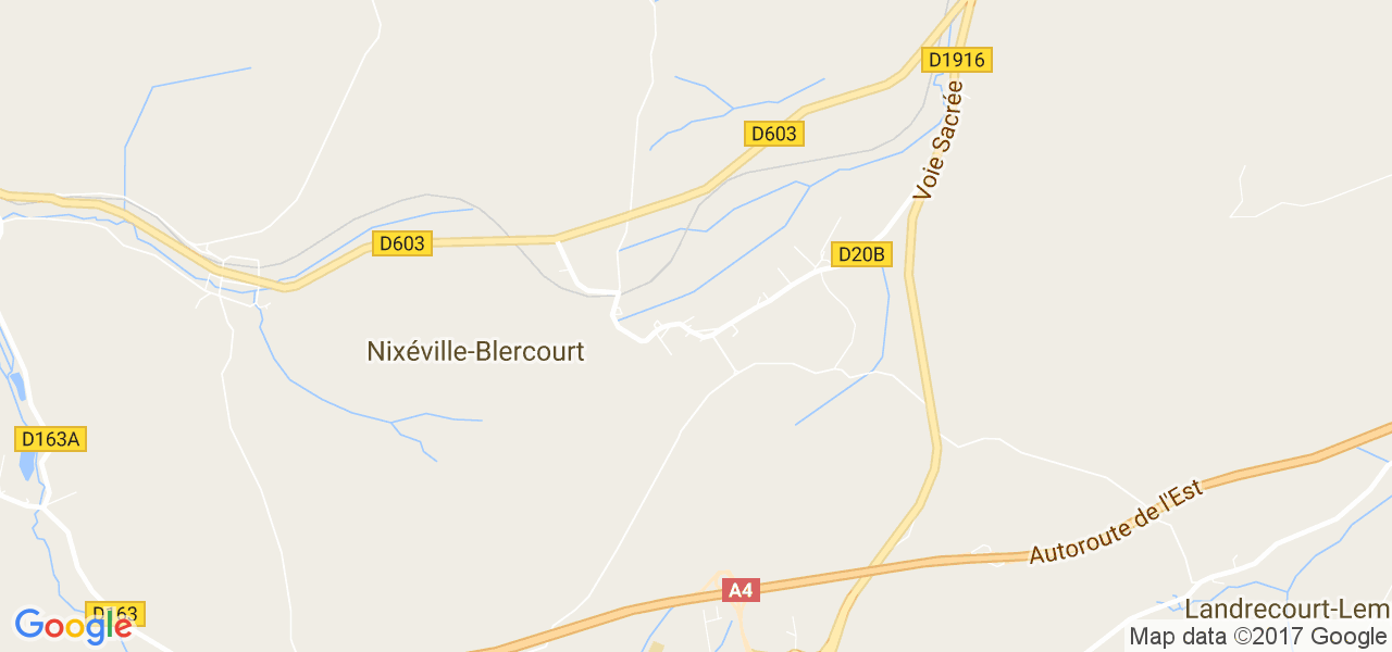 map de la ville de Nixéville-Blercourt