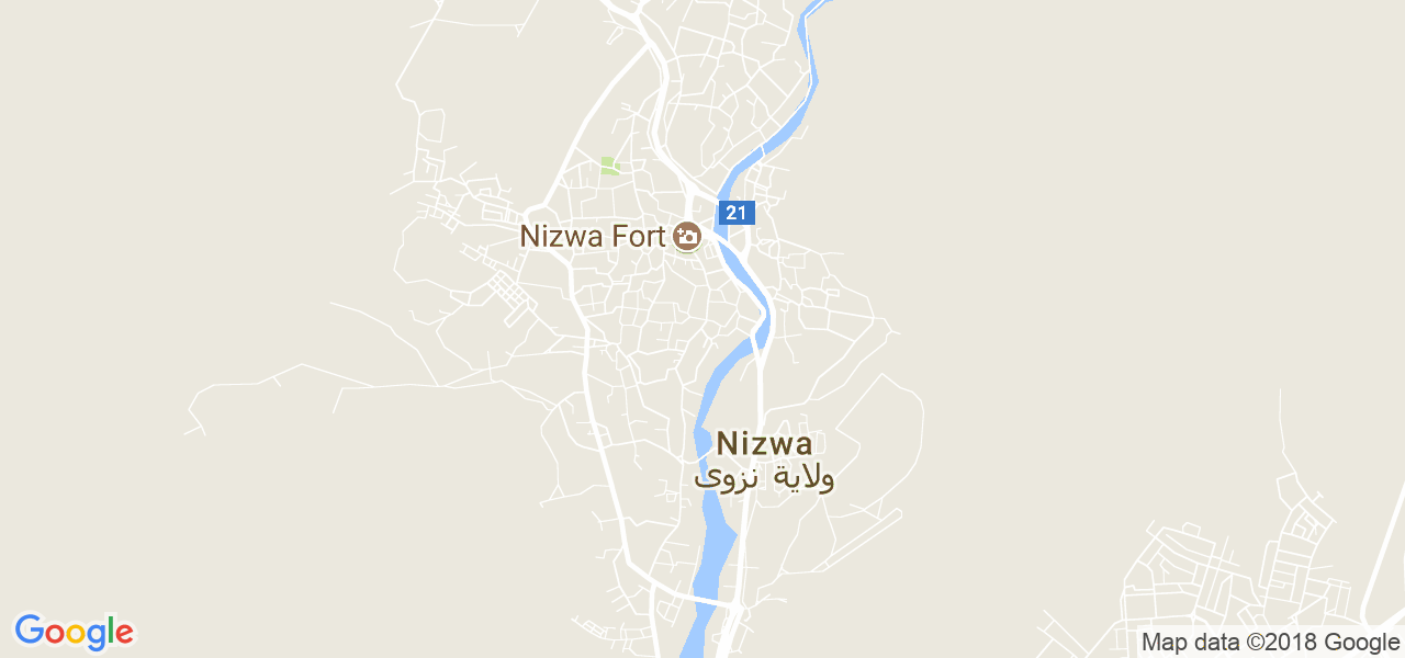 map of the city of Nizwa