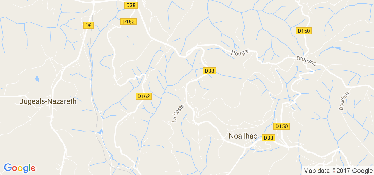 map de la ville de Noailhac