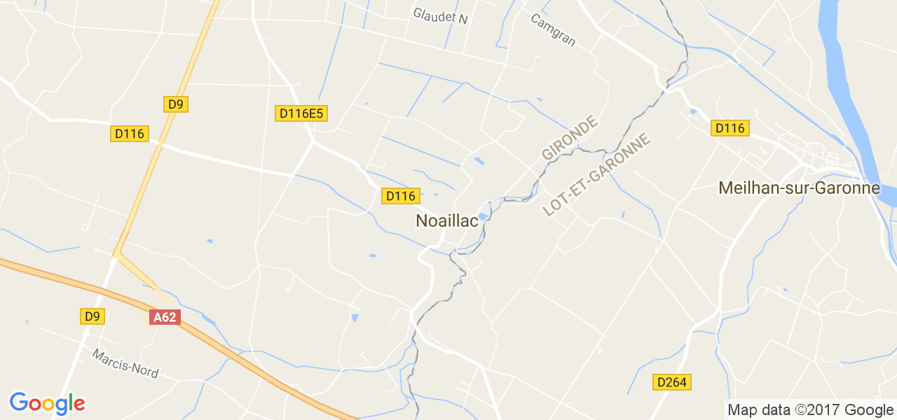 map de la ville de Noaillac