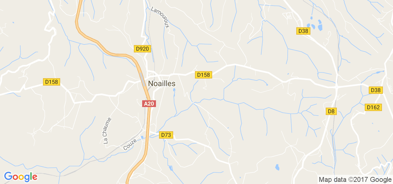 map de la ville de Noailles