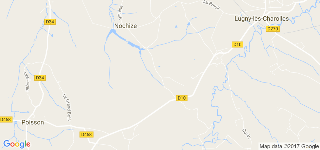 map de la ville de Nochize