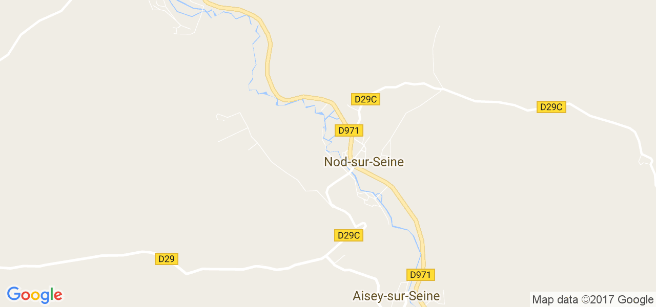 map de la ville de Nod-sur-Seine