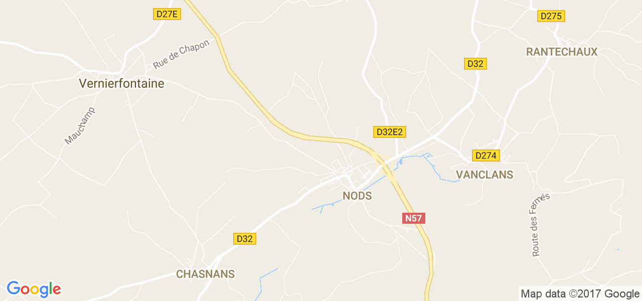 map de la ville de Nods