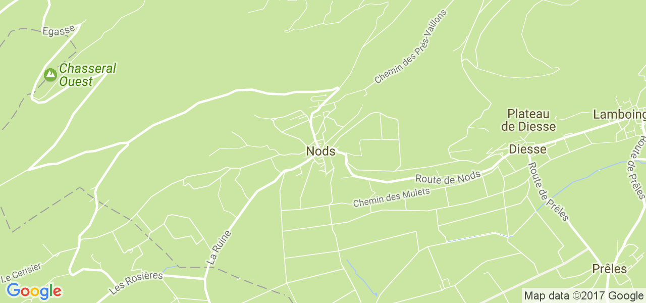 map de la ville de Nods
